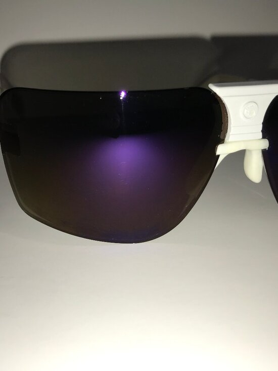 Rare Vtg Gargoyles Terminator Classic Shield Sunglasses White/Purple main image 4